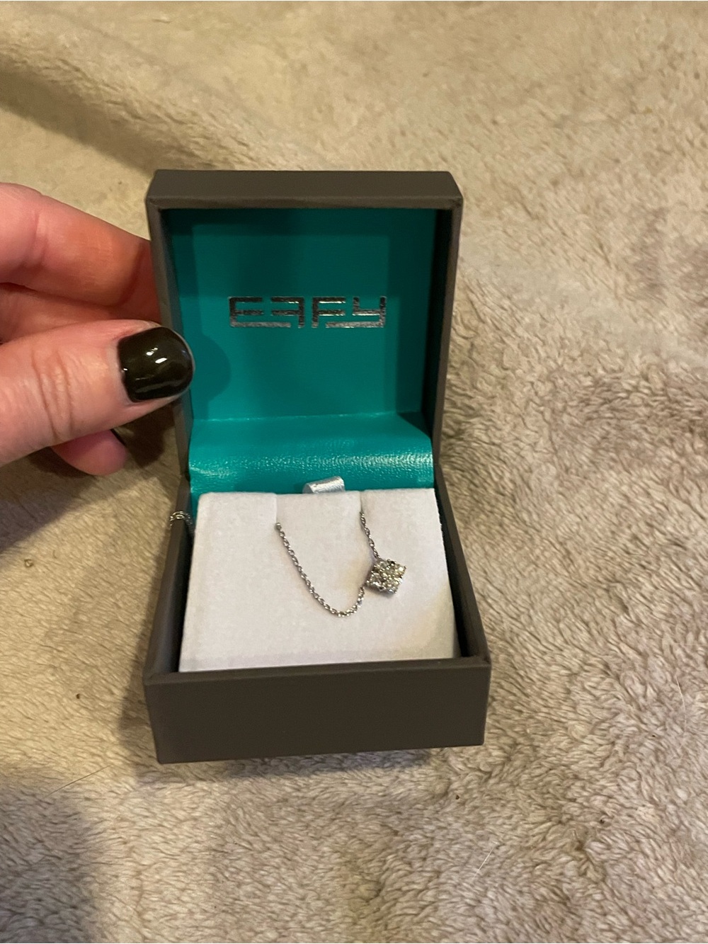 NWT Effy 1/4 CT TW Lab Grown Diamond Pendant necklace